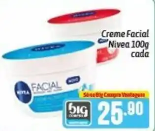 Supermercados Big Compra Creme facial Nivea 100g cada oferta