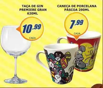 Taça De Gin Premire Gran 620ml Caneca De Porcelana Páscoa 290ml