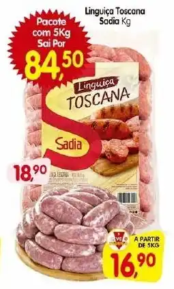 Cercadão Linguiça Toscana Sadia Kg oferta