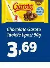 Chocolate Garoto Tablete Tipos 90g