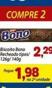 Confiança Supermercados Biscoito Bono Recheado Tipos 126/140g oferta