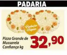 Confiança Supermercados Pizza Grande De Mussarela Confiança 1kg oferta