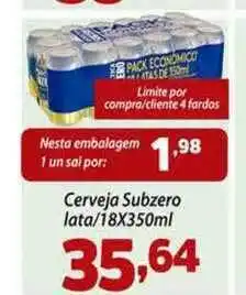 Confiança Supermercados Cerveja Subzero Lata 18x350ml oferta