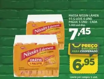 Massa Nissin Lámen 85 G Leve 6 Und Pague 5 Und