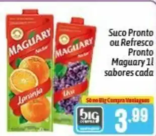Supermercados Big Compra Suco Pronto ou Refresco Pronto Maguary 1L sabores cada oferta