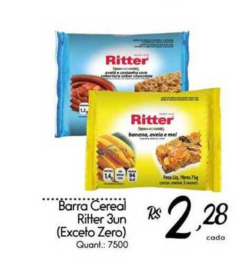 Giassi Supermercados Barra Cereal Ritter 3un oferta