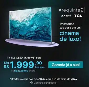 Zenir TV TCL QLED 4K de 98" oferta