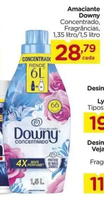 Carrefour Amaciante Downy Concentrado, Fragrâncias, 1,35 litro/1,5 litro oferta