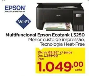 Carrefour Multifuncional Epson Ecotank L3250 oferta