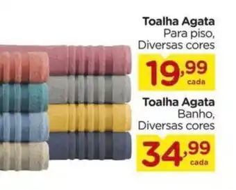 Toalha Agata Para piso, Diversas cores