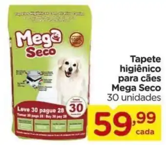 Carrefour Tapete higiênico para cães Mega Seco 30 unidades oferta