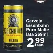 Rossi Supermercado Cerveja Eisenbahn Puro malte lata 269ml oferta