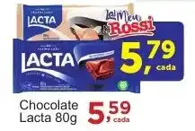 Rossi Supermercado Chocolate Lacta 80g oferta