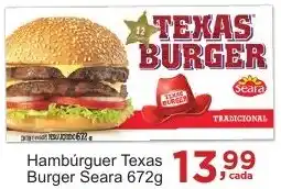 Rossi Supermercado Hambúrguer Texas Burger Seara 672g oferta