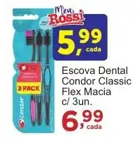 Escova Dental Condor Classic Flex Macia c/ 3un.
