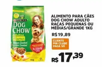 Pinheiro Supermercado Alimento para caes Dog Chow Adulto Racas Pequenas ou Medias/ Grande 1kg oferta