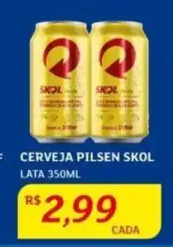 Assaí Atacadista CERVEJA PILSEN SKOL LATA 350ML oferta