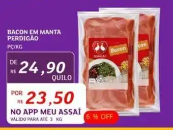 Assaí Atacadista BACON EM MANTA PERDIGÃO PC/KG oferta