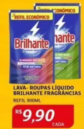 Assaí Atacadista LAVA-ROUPAS LÍQUIDO BRILHANTE FRAGRÂNCIAS REFIL 900ML oferta