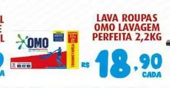 Bahamas Supermercados Lava Roupas Omo Lavagem Perfeita 2.2kg oferta
