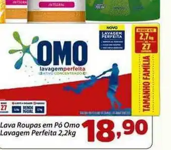 Confiança Supermercados Lava Roupas Em Pó Omo Lavagem Perfeita 2.2kg oferta