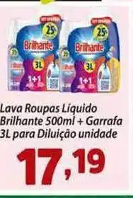 Confiança Supermercados Lava Roupas Líquido Brilhante + Garrafa Para Diluição oferta