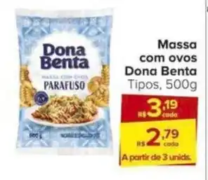 Carrefour Massa com ovos Dona Benta Tipos, 500g oferta