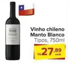 Carrefour Vinho chileno Manto Blanco Tipos, 750ml oferta