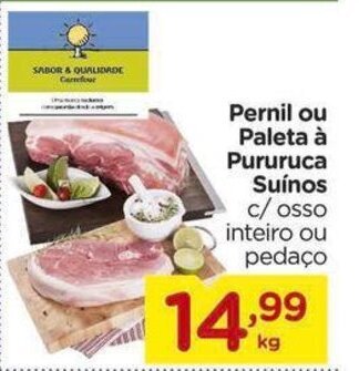 Carrefour Pernil ou Paleta a Pururuca Suinos 1kg oferta
