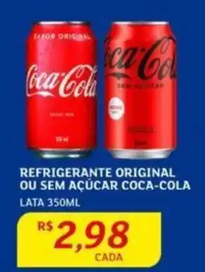 Assaí Atacadista REFRIGERANTE ORIGINAL OU SEM AÇÚCAR COCA-COLA LATA 350ML oferta