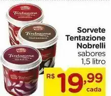 Sorvete tentazione nobrelli1.5 litro