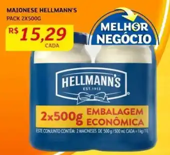 Assaí Atacadista MAIONESE HELLMANN'S PACK 2X500G oferta