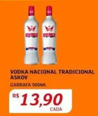 Assaí Atacadista VODKA NACIONAL TRADICIONAL ASKOV GARRAFA 900ML oferta