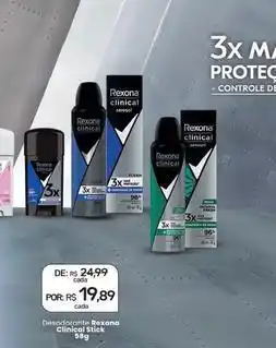 Drogal Rexona - desodorante clinical stick oferta