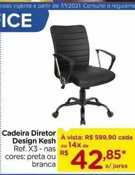 Cadeira de escritório desing kesh