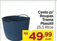 Cesto para roupa plasutil