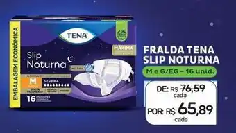 Drogal Tena - fralda slip noturna oferta