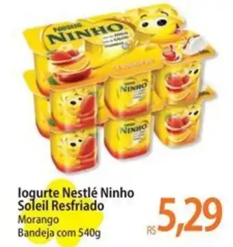 Atacadão logurte Nestlé Ninho Soleil Resfriado Morango Bandeja com 540g oferta