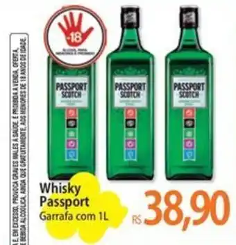 Atacadão Whisky Passport Garrafa com 1L oferta