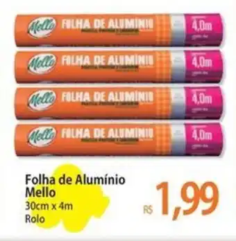 Atacadão Folha de Alumínio Mello 30cm x 4m Rolo oferta