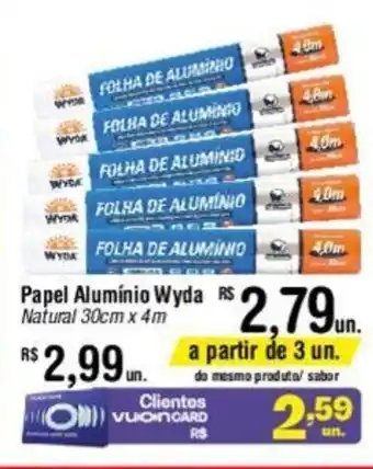 Fort Atacadista Papel Alumínio Wyda Natural 30cm x 4m oferta