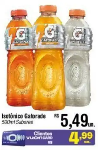 Fort Atacadista Isotônico Gatorade 500ml Sabores oferta