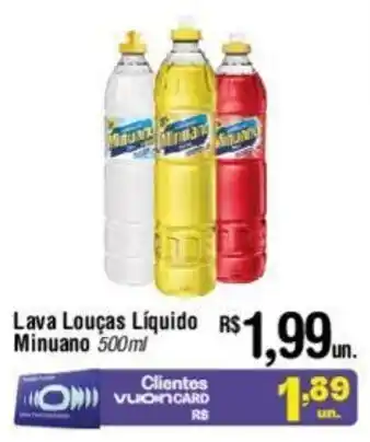 Fort Atacadista Lava Louças Líquido Minuano 500ml oferta