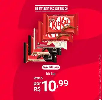 Lojas Americanas kit kat oferta