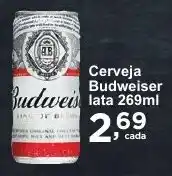 Rossi Supermercado Cerveja Budweis lata 269ml oferta