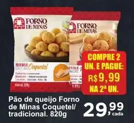 Rossi Supermercado Pão de queijo Forno de Minas Coquetel/ tradicional. 820g oferta