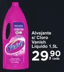 Rossi Supermercado Alvejante s/ Cloro Vanish Líquido 1,5L oferta