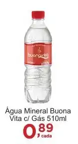 Rossi Supermercado Água Mineral Buona Vita c/ Gás 510ml oferta