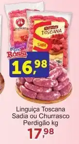 Rossi Supermercado Linguiça Toscana Sadia ou Churrasco Perdigão kg oferta