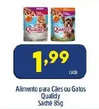 Arena Atacado Alimento para Caes ou Gtaos Qualidy Sache 85g oferta
